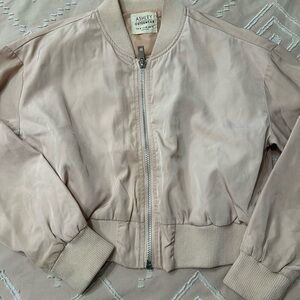 Ashley By 26 International Women's Light Tan Bomber Jacket color old rosé